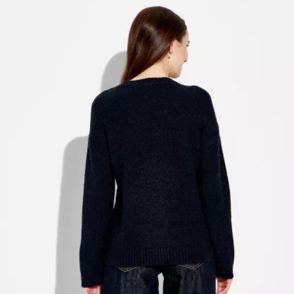 NWT Wild Fable Crewneck Pullover Heritage Novelty Sweater -Navy Blue Dogs - Picture 3 of 9